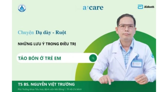CHUYỆN DẠ DÀY – RUỘT Những lưu ý trong điều trị táo bón ở trẻ em