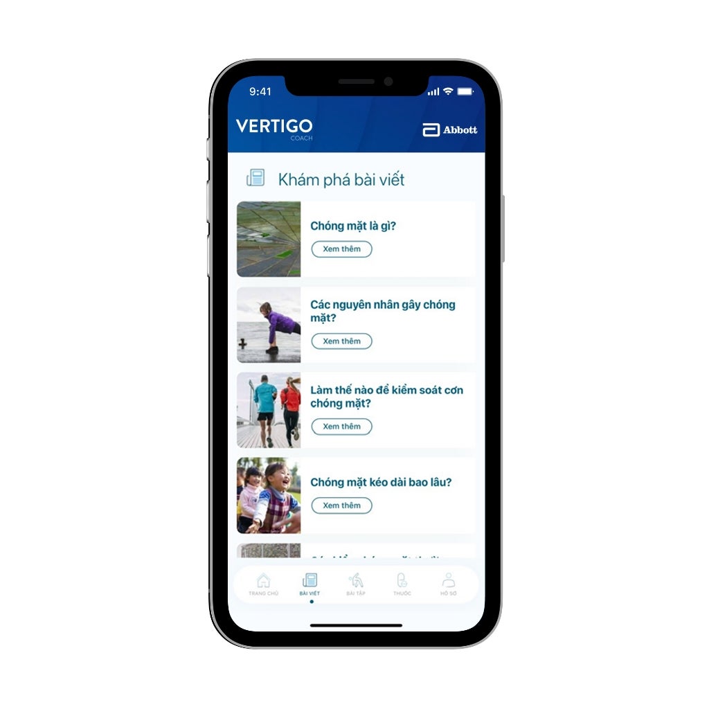 App vertigo khám phá bài viết về chóng mặt